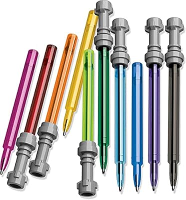 IQ Papelería LEGO Star Wars: Bolígrafo de gel con forma de sable láser, paquete de 10 - edición multicolor Cap-Off | Ya disponible en tu tienda friki favorita! En mundofriki.es!