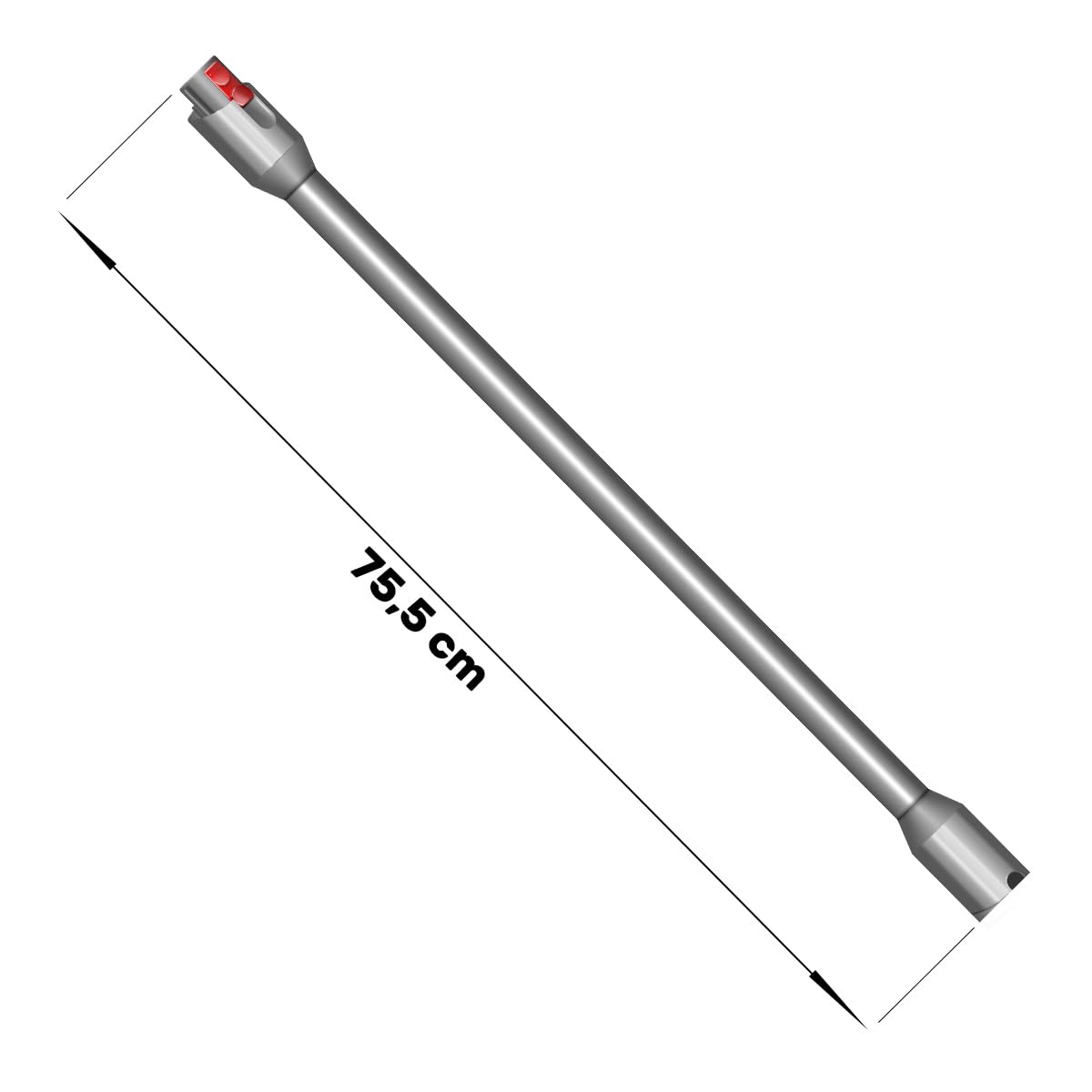 PRIMEBAG - Elektrisches Saugrohr kompatibel mit Dyson V12 Detect Slim / V12 Origin / V10 Digital Slim - Rohr Stab Verlängerungsrohr Ersatz für 971518-12 (Anthrazit)