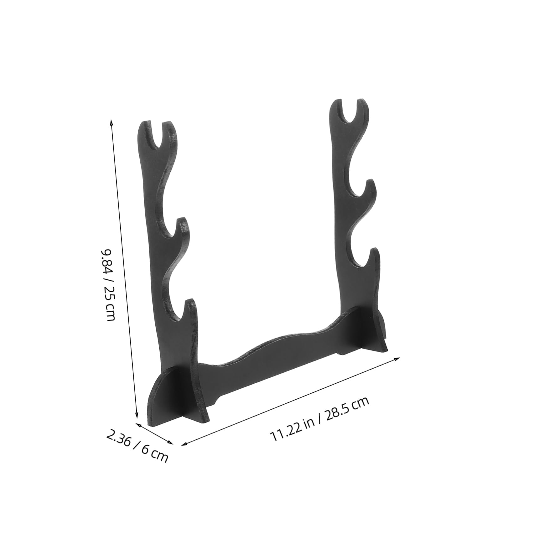 Sosoport Space Saving Desktop Knife Stand 3 Tier Wooden Rack Complete Set Bag for Martial Arts Practice
