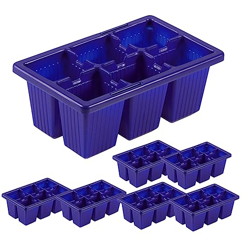 BESPORTBLE 10 Piezas Germinador Azul Planta Brotante Bandejas De Inicio De Plántulas Bandeja De Germinación Bandeja De Inicio Bandeja De Semillas Celúla Brotar Creciente Equipo Blue