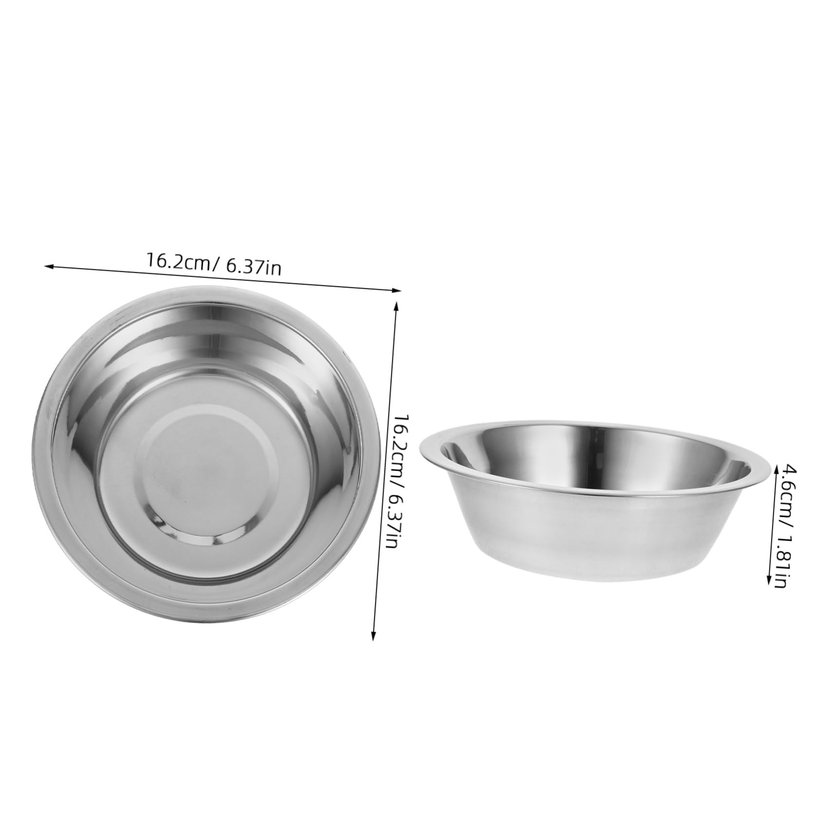 Sosoport Wall-Mounted Bowls Elevated Dog Cat Feeder Stainless Steel Space-efficient Pet Feeding Station