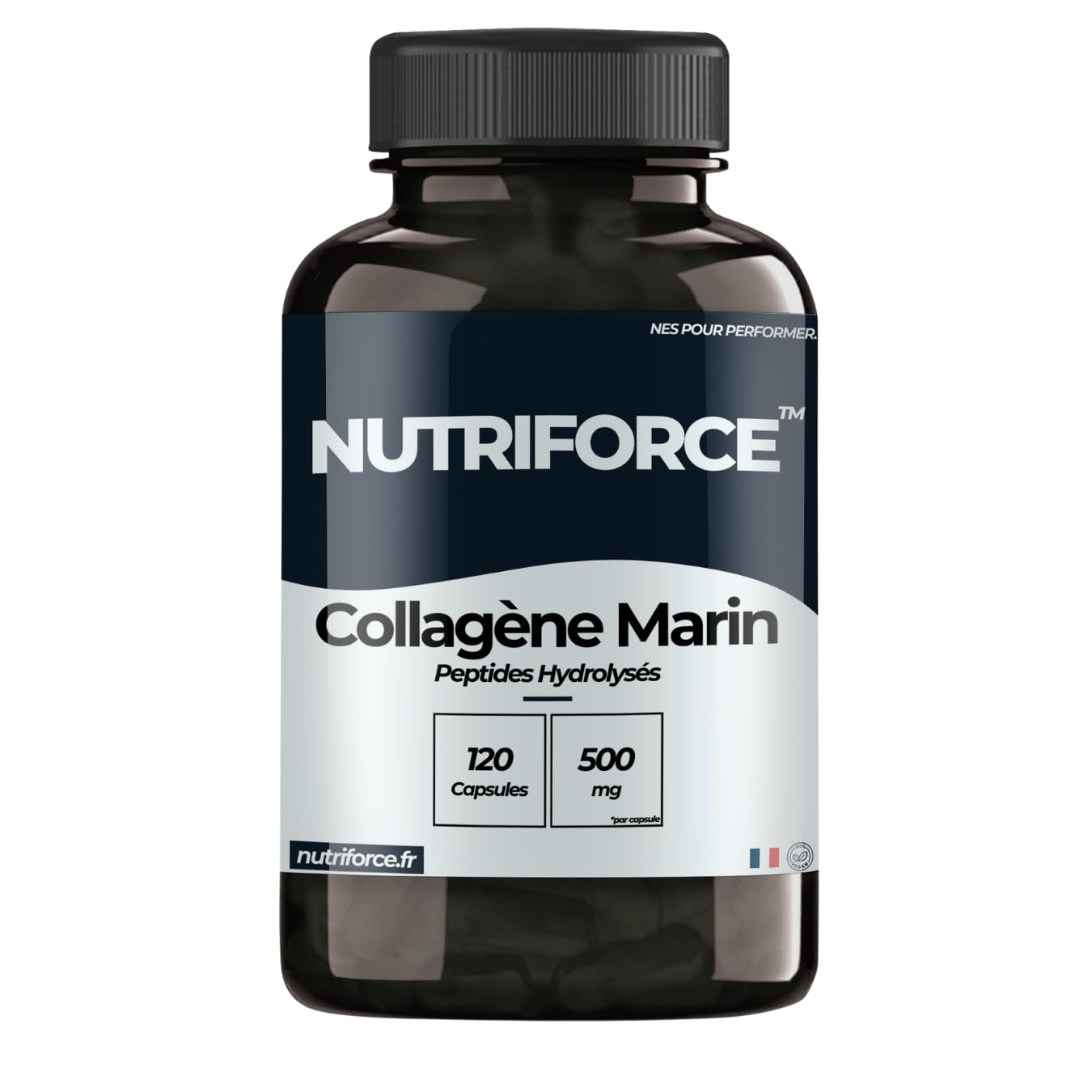 Colágeno Marino Alta Concentración – Piel, Cabello, Uñas y Articulaciones – Cápsulas – Fabricado en Francia