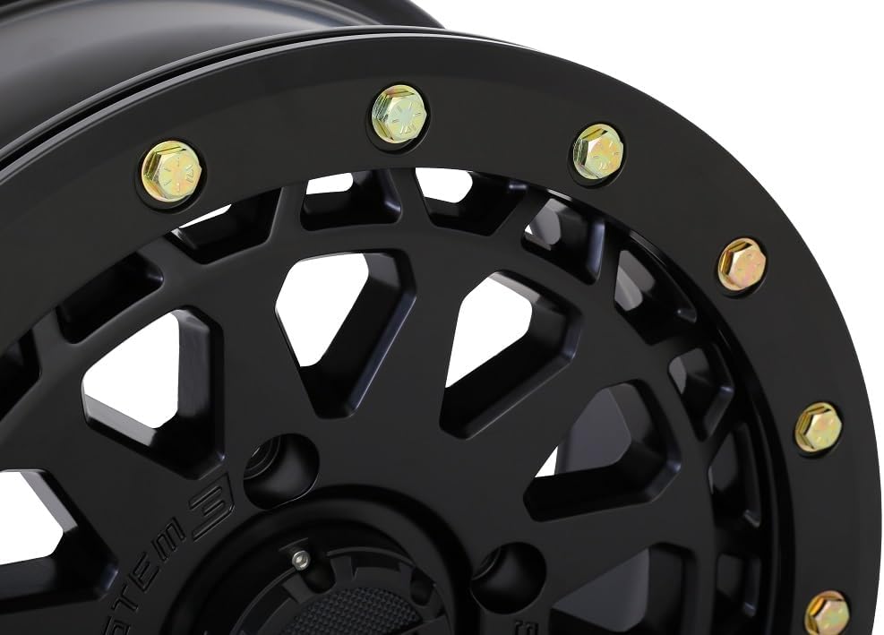 System 3 SB-6 Beadlock 15x7 UTV Wheel - Matte Black (5x4.5) 4+3 [15S3-6544]