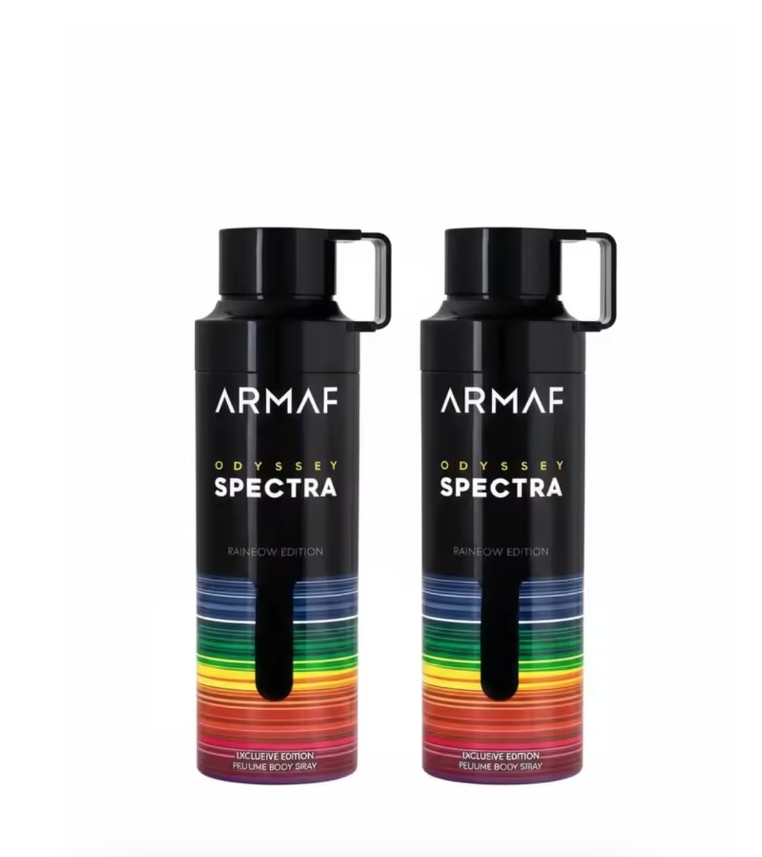 Armaf Odyssey Spectra Perfumed Body Spray, Edición Rainbow, 200 ml, Pack de 2 Unidades