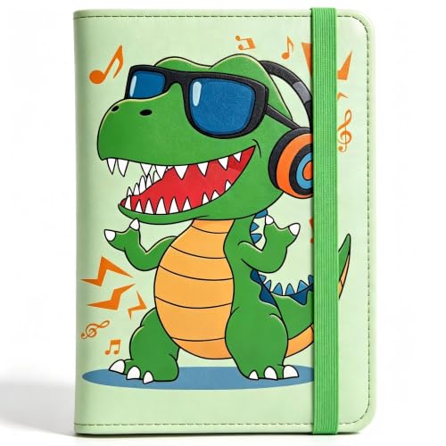 beinkmake Cute Cool Dino Passport Holder for Travel, 5.9" x 4.3"
