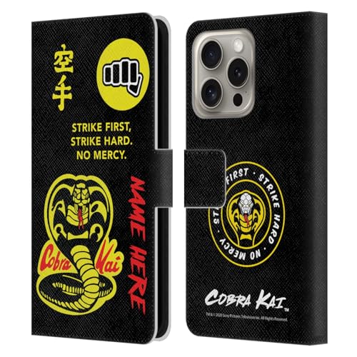Coque portefeuille iPhone 16 Pro Cobra Kai personnalisable avec rangements cartes