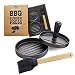 Produktbild Casa Vivente Burgerpresse aus Aluminium mit Antihaftbeschichtung, Hamburgermaker, Grillzubehör-Set mit Pinsel, Vatertagsgeschenke