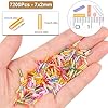 YUGDRUZY Bugle Beads, Multicolored Glass Tube Small Long Beads for DIY Bracelet Necklaces Crafting Jewelry Making Supplies for Adult Crafters, 7x2 mm, 7200pcs #2