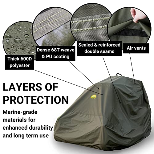 image for Family Accessories Waterproof Zero Turn Mower Cover - Heavy Duty, Dura