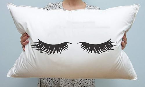 Miniatura 3 de Funda de almohada de pestañas para dormir, regalo para decoración de dormitorio, regalos divertidos, fundas de almohada decorativas, fundas de