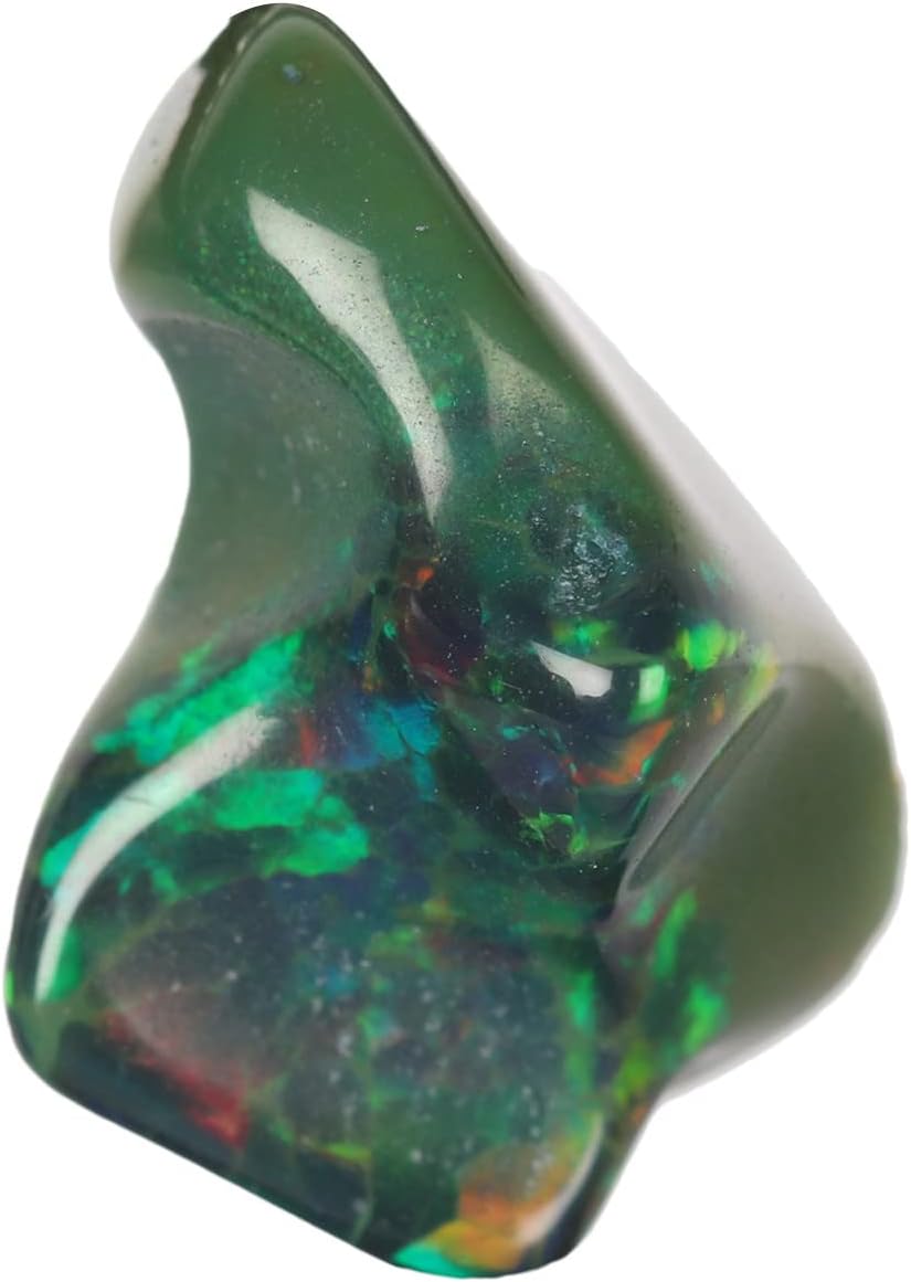 GEMHUB Natural Fire Opal 3.15 CT. Rough Gemstone, Uncut Ethiopian Fire Opal Crystal Healing Crystal, Loose Ethiopian Fire Opal Crystal, 7 Chakra Stone