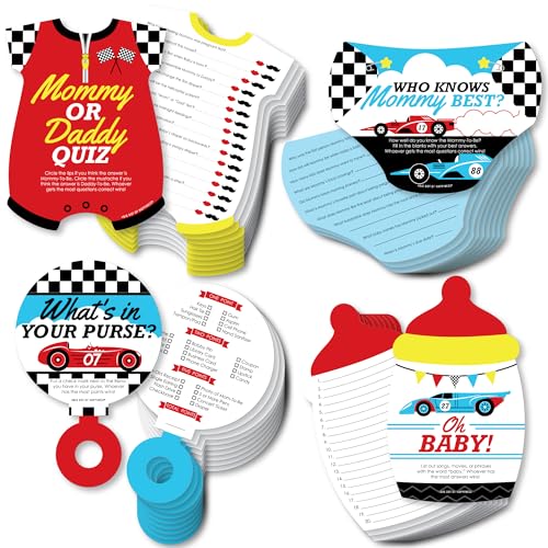 Let’s Go Racing Racecar Baby Shower - Gamerific Bundle - 4 Party Games
