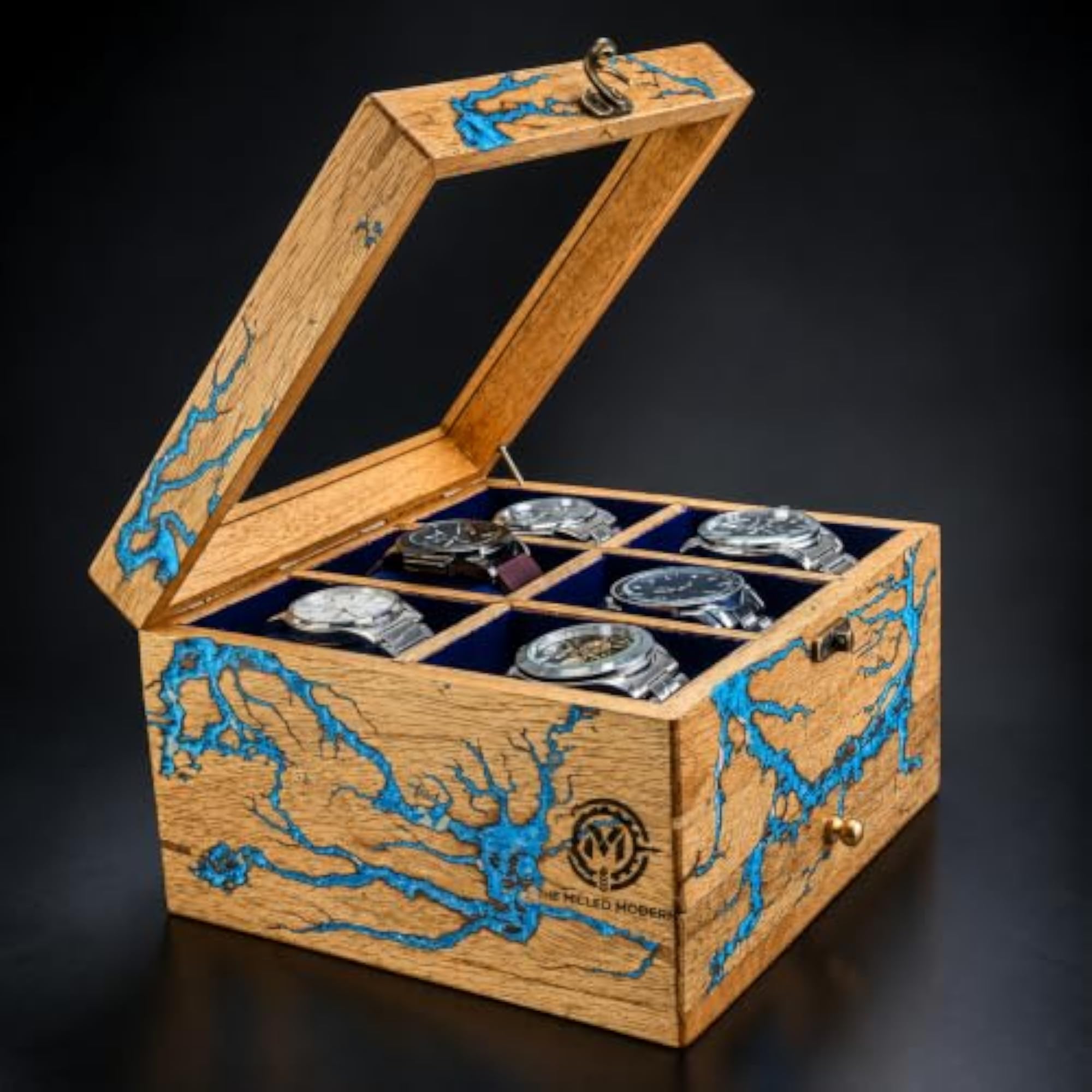 Wooden Watch Box with Drawer, Elegant Storage Solution