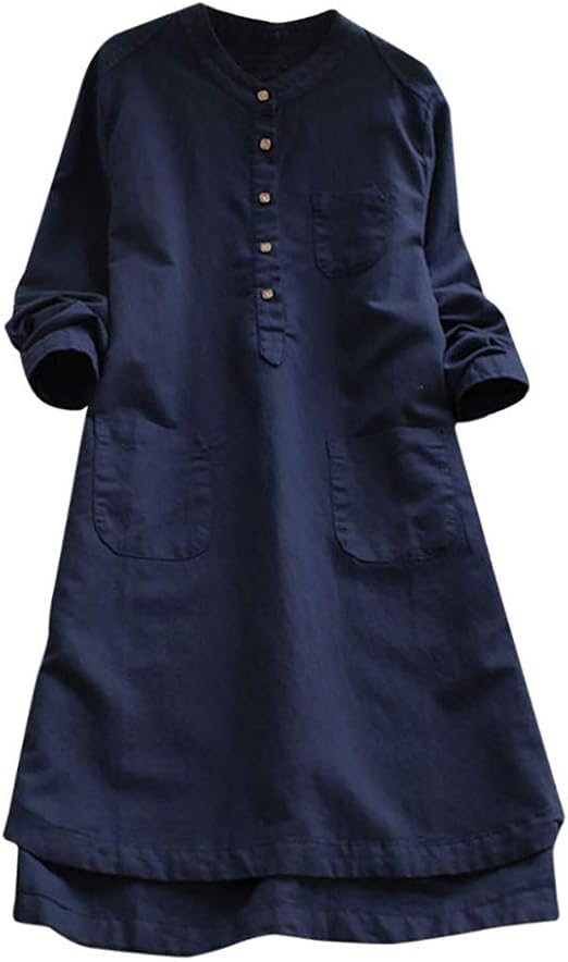 LRWEY Ladies Casual Long Sleeve Dress 