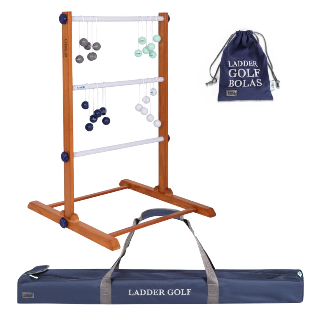 Profi Leitergolf Spiel Outdoor-Spiel mit echte Golfbällen, Holzgestell und Transporttasche, und Bolas-Tasche offizielle Größen