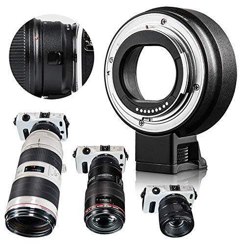 Adaptador de lente, EF-EOS M AF Auto Focus Anti-Shake Lens Adaptador para lente Canon EF EF-S para c