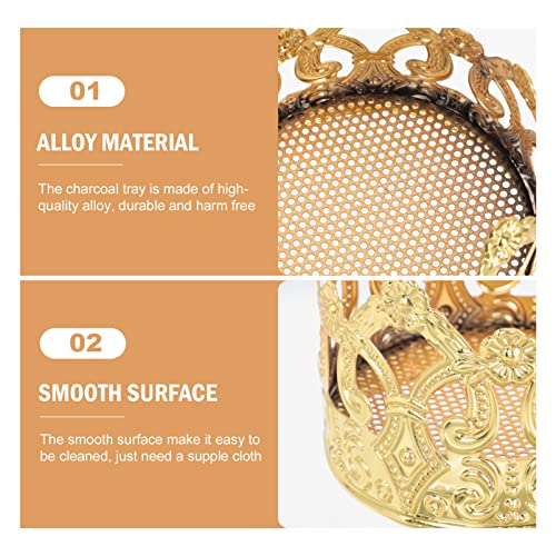 Cabilock Holzkohle Halter Bowl Bowl für Shisha Zubehör Golden – Bild 6