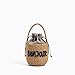ytrew Bolso de Paja de Barril Redondo Bolso Tejido a Mano Mochila pequeña Decorativa para niños Bolso de Playa Bolso de Hombro Lindo Forma de Nuez de Pino de Moda-Camel