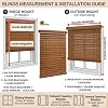 Persianas de Aluminio sin Perforación con Acabado de Madera Falsa, 1 Pulgada Sin Cuerda Tipo Veneciana para Ventanas Interiores, Oscurecimiento de Habitación, Impermeables para Baño, Dormitorio, Oficina y Cocina 8