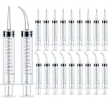 12 ml Plastic Syringes Set, Dental Syringe with Curved Tip and Straight Tip, Disposable Irrigation...