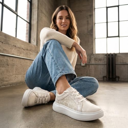 Image of KazarMax Premium AERO Kicks Women Floral Pattern Party Sneakers | Casual Fashion Trainers Sneakers