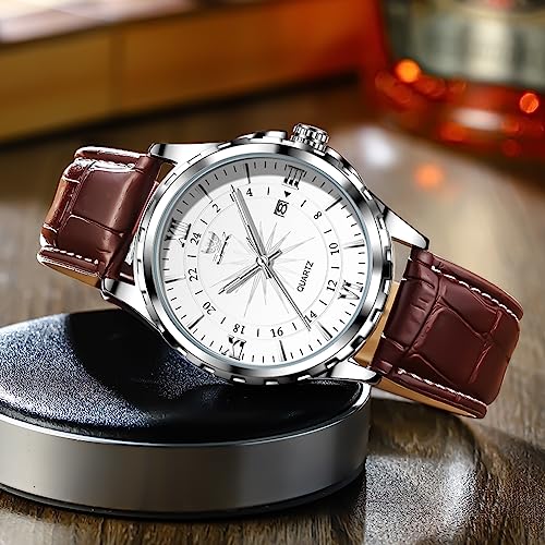 OPK Men's Blue Tonneau Chronograph Watch 6003: Silver - Image 3