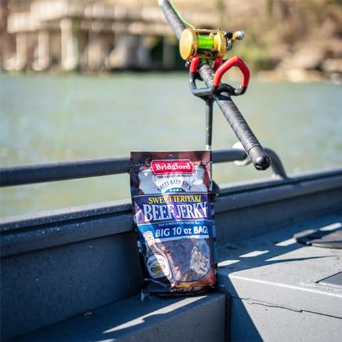 Bridgford Sweet Baby Ray’s Beef Jerky Sweet Teriyaki 10 oz Pack of 3 - High Protein Beef Jerky for Low Carb and High Protein Diets - Beef Jerky Teriyaki for On the Go Snacking and Busy Lifestyles