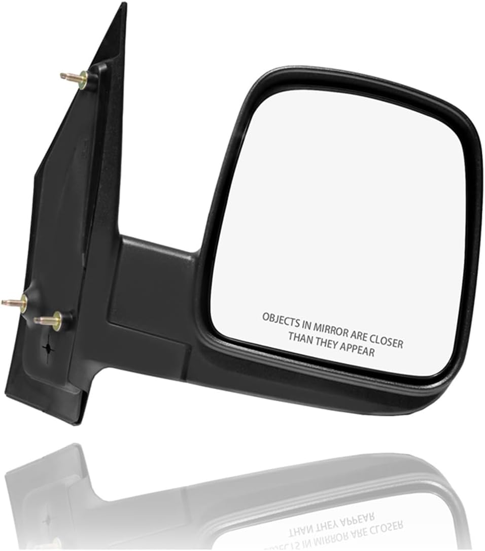 PM Auto Right Passenger Side Mirror, Manual Non-Heated Textured Black Manual Folding Compatible With 2003-2007 Chevrolet Express 2500 Without Signal Light, Blind Spot Monitor, Memory & Auto-Dimming