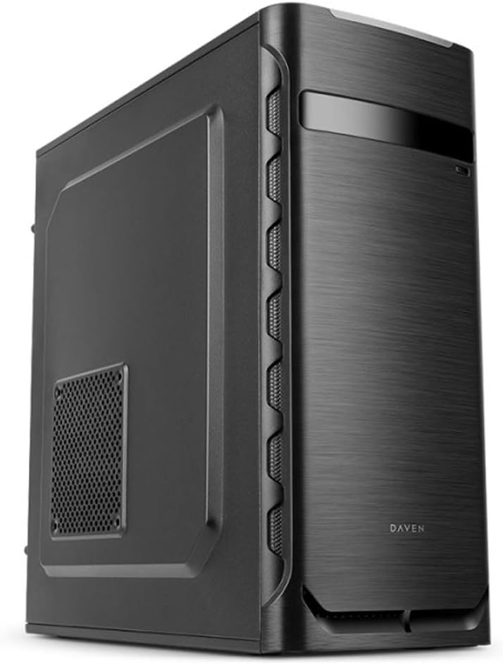 Daven Sparkl 3.0 Black Mid Tower Computer Case, Metal Mesh Patterns, USB 3.0 and 2.0 Front I/O Panel, ATX