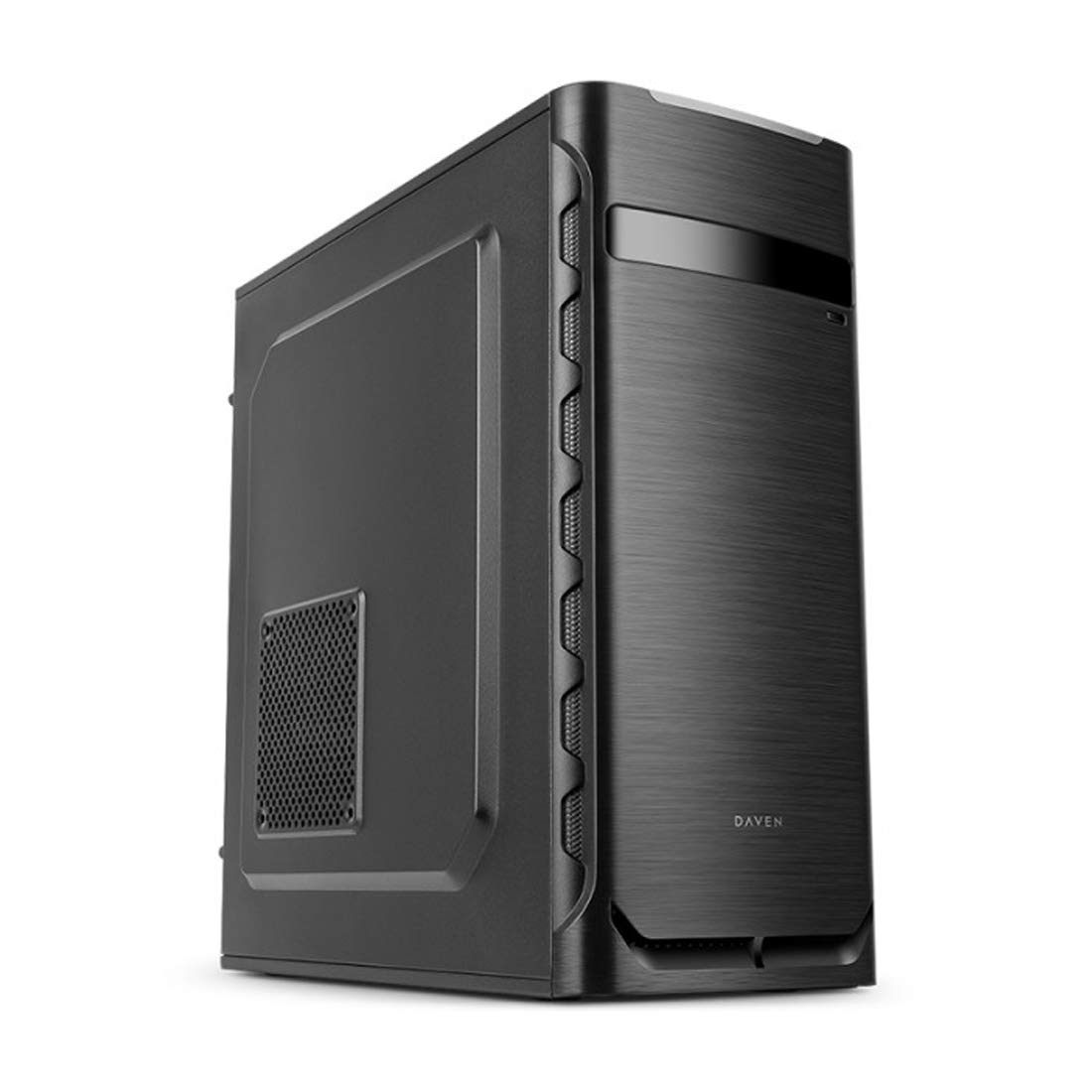 Daven Sparkl 3.0 Black Mid Tower Computer Case, Metal Mesh Patterns, USB 3.0 and 2.0 Front I/O Panel, ATX