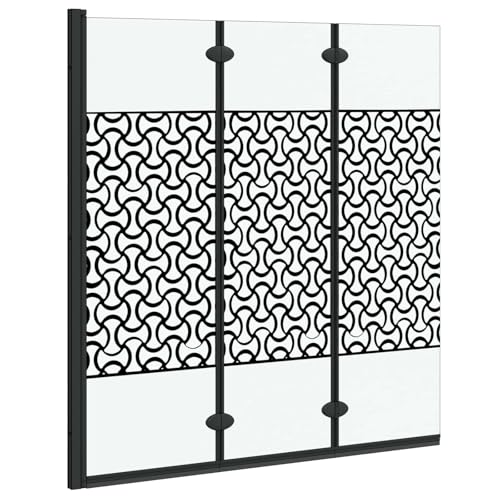 Paroi de douche noire transparente pliable 130x130 pour baignoire et douche d'angle