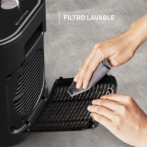 Rowenta Mini Excel Eco Safe - Calefactor bajo consumo cerámico de rápido calentamiento, potencia regulable de 1.000 W o 2.000 W, termostato, función Eco, calefactor silencioso solo 50 dBA, SO9266 - imagen 5