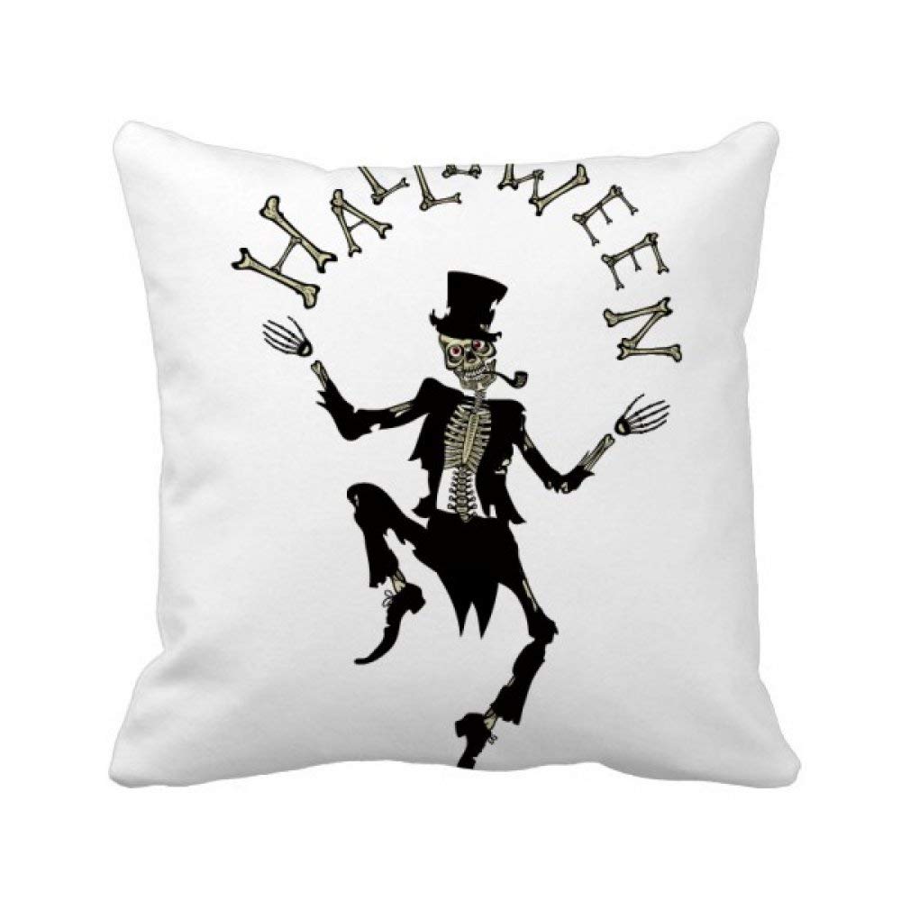 Coussin Halloween fantôme et crâne déco 40x40cm pour canapé