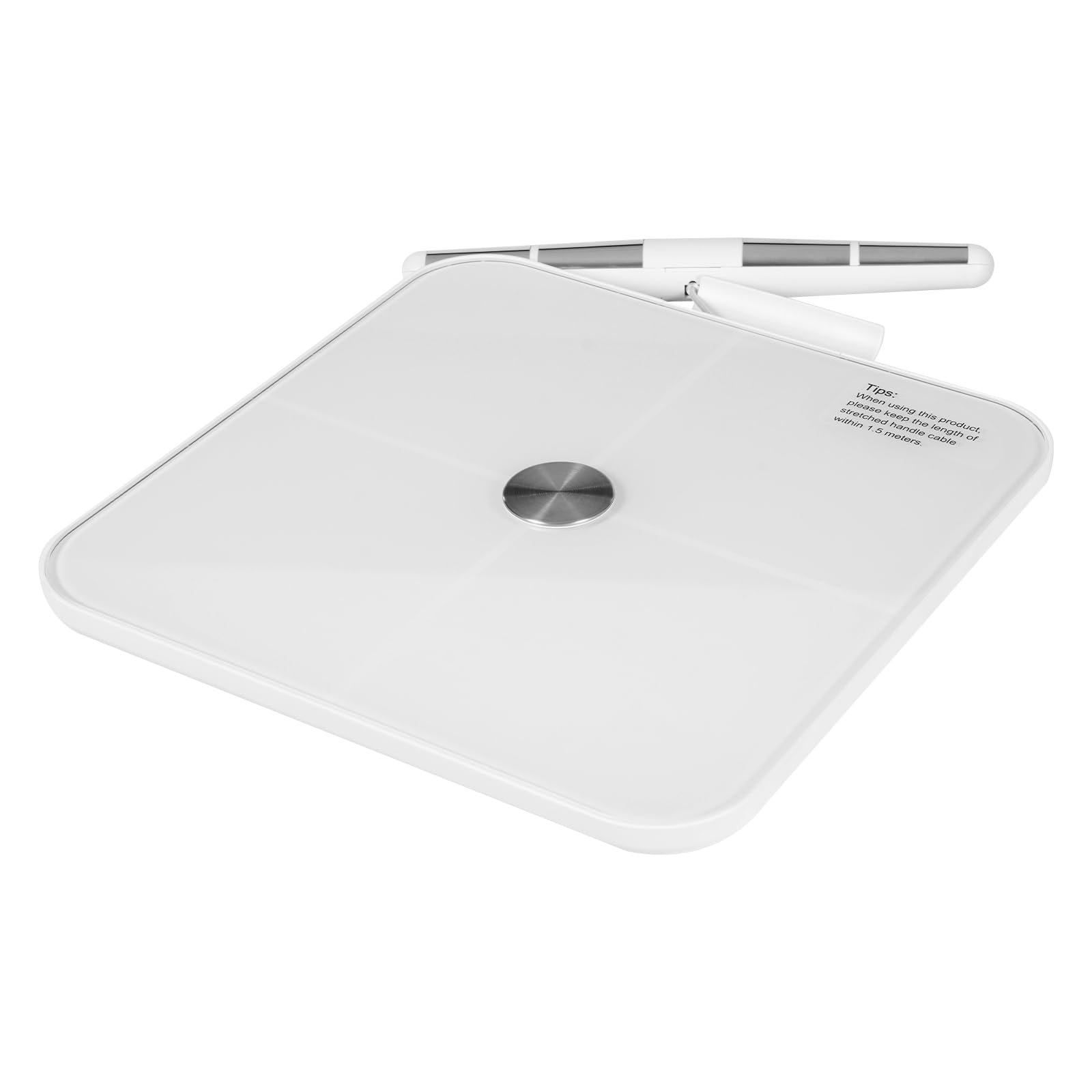 Bilancia da 3 – 180 kg Mini digitale Lcd elettronica, per peso, grasso corporeo, massa ossea e BMI, 36 x 32 x 4 cm, bianco record track bilancia ricaricabile con Bluetooth e retrattile