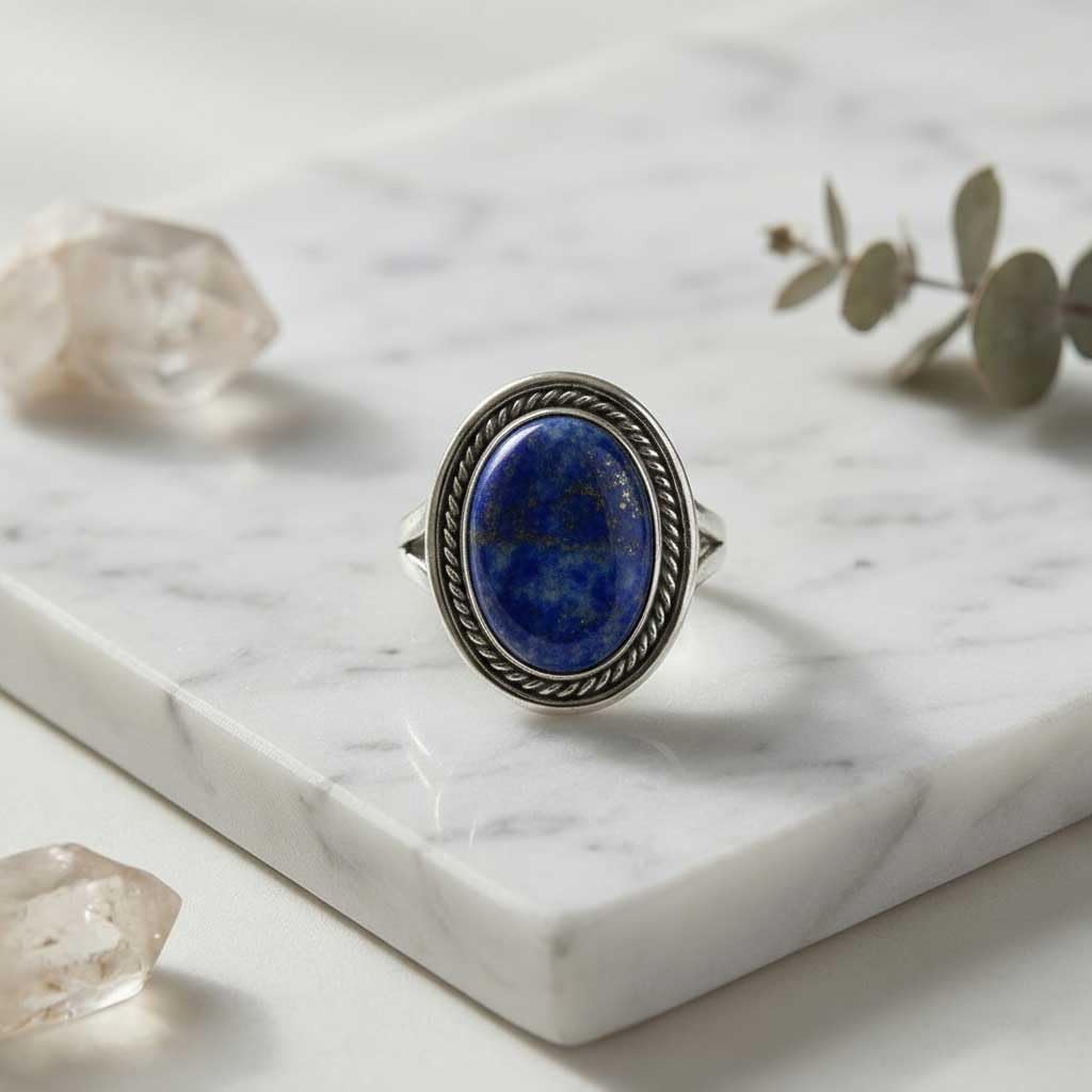 Handmade 925 Sterling Silver Overlay Ring Natural Gemstone Garnet, Rose Quartz, Turquoise, Labradorite Oval Boho Jewelry For Women
