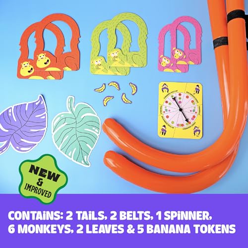 It’s Bananas! The Monkey Tail Game – Funny, Fun Party & Family Board Game for Kids, Stocking Stuffer, Christmas, Thanksgiving, White Elephant, Girls Night, Birthday Gift, Gag, Novelty