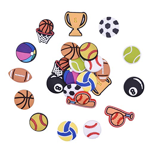 SHINQEAR 24pcs PVC Softball Baseball Tennis Billiard Basketball Trophy Cup Volleyball Colored Ball