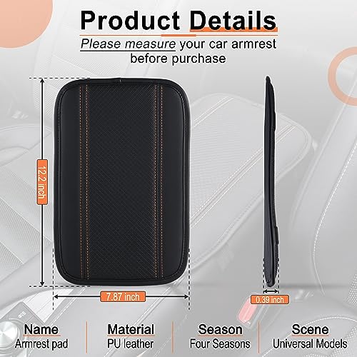 image for Amiss Car Center Console Pad, Universal Waterproof Car Armrest Seat Bo