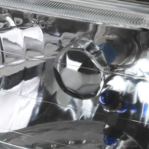 Fits 7" X 6" Square Cut Sealed Beam Headlights Lamps Chrome Housing Clear Lens