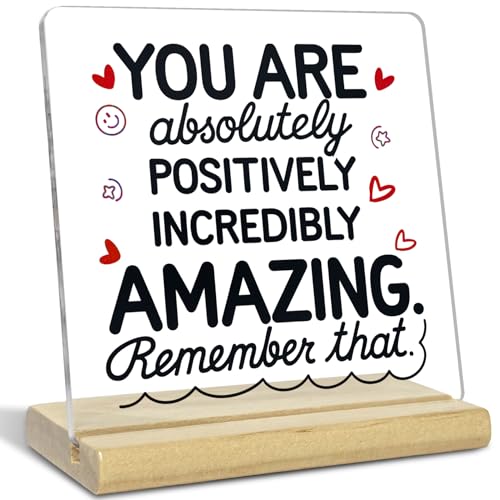 Inspirational Acrylic Plaque Gift for Desk Decor, You are Absolutely