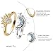 UNE DOUCE Celestial Sun and Moon Ring Set, Sparkling Sun Ring/Blue Moon Ring with 14k Gold/Silver Plating, Friendship Promise Ring, Stackable Celestial Rings, Gift for Women