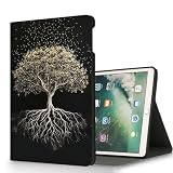 RUUHLJLET for Apple iPad 6th/5th Generation Case(2018/2017) 9.7 Inch Tablet Case,Auto Wake/Sleep,Adjustable Stand Protective Cover - Golden Life Tree
