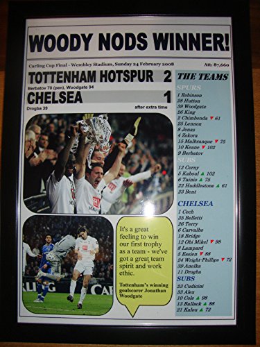 Tottenham Hotspur 2 Chelsea 1 - 2008 Carling Cup final - framed print