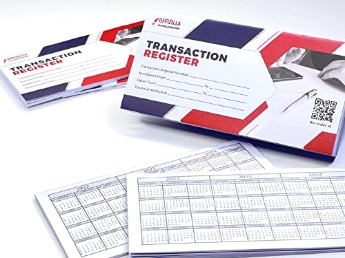 12 Check Registers for Personal Checkbook with Thicker No Bleed Paper, 6 x 3-Inches – Easy to Read and Portable Checkbook Register for Personal or Business Log, Deposit, Credit & Saving Bank Account