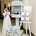 ZLPOWER Audio Guest Book Stand Phone Booth for Wedding Party Leave a Message Video Phone Wedding Decoration Telephone Booth Box Audio Guestbook Stand White Recording Table