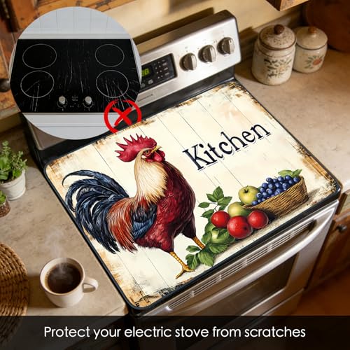 Image of Nuxovilar Rooster Fruit Stove Cover Diatomaceous Earth 28.65x20.47 In
