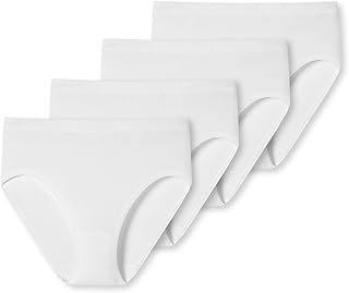 Schiesser Women's 4 Pack 100% Cotton Boil-proof Underwear Briefs with Higher Fit