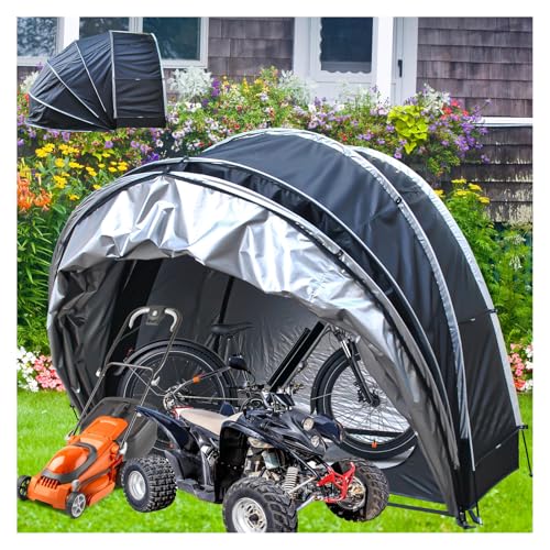 Outdoor Bike Storage Tent 2in1 Bicycle Shelter with Weather Protection Portable Shed for Wind Rain Snow and Dust Small Black Storage Solution