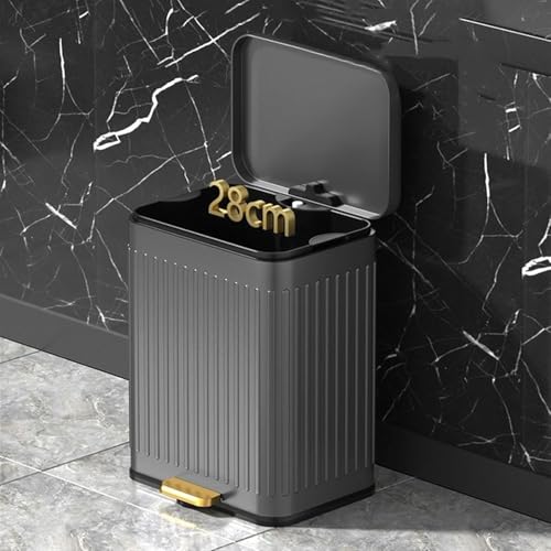 Bote de basura retro de acero inoxidable para un baño elegante 5