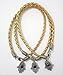 3 Hamsa Hand Gold Kordel Armband